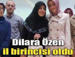 Dilara Özen il birincisi oldu