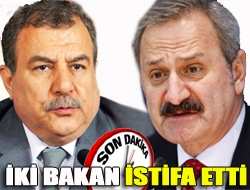 İki bakan istifa etti