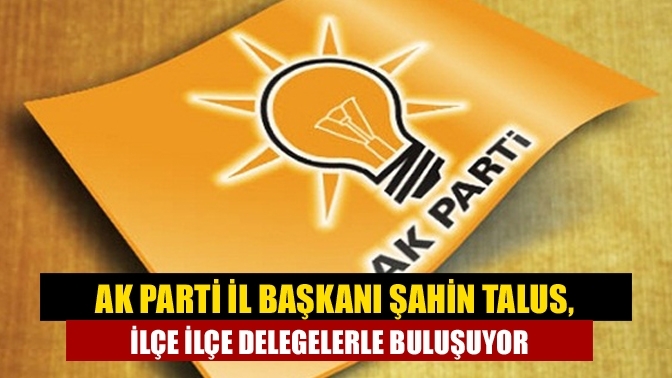 AK Parti İl Başkanı Şahin Talus, ilçe ilçe delegelerle buluşuyor