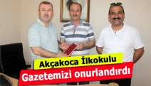 Akçakoca İlkokulu gazetemizi onurlandırdı