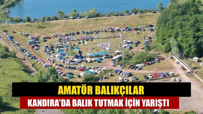 Amatör balıkçılar Kandıra'da balık tutmak için yarıştı