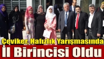 Çeviker, hafızlık yarışmasında il birincisi oldu