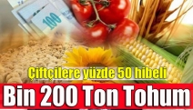 Çiftçilere yüzde 50 hibeli bin 200 ton tohum