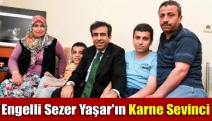 Engelli Sezer Yaşar'ın Karne Sevinci