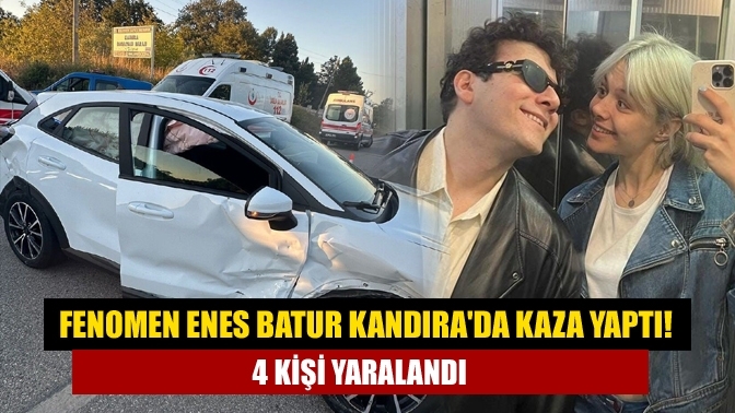 Fenomen Enes Batur Kandıra'da kaza yaptı! 4 kişi yaralandı