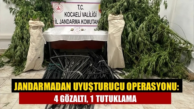 Jandarmadan uyuşturucu operasyonu: 4 gözaltı, 1 tutuklama