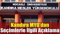 Kandıra MYO’dan seçimlerle ilgili açıklama