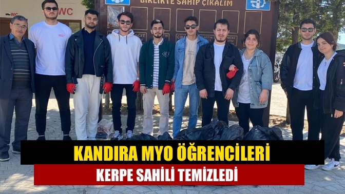 Kandıra MYO öğrencileri Kerpe Sahili temizledi