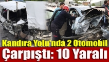 Kandıra Yolu'nda 2 Otomobil Çarpıştı: 10 Yaralı