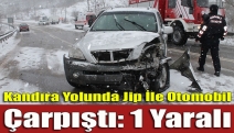 Kandıra Yolunda Jip İle Otomobil Çarpıştı: 1 Yaralı