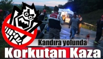 Kandıra yolunda korkutan kaza