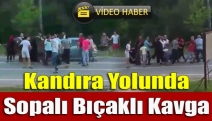 Kandıra yolunda sopalı bıçaklı kavga