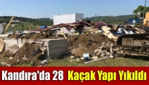 Kandıra'da 28 kaçak yapı yıkıldı