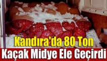 Kandıra'da 80 ton kaçak midye ele geçirdi