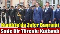 Kandıra'da Zafer Bayramı sade bir törenle kutlandı