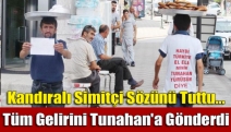 Kandıralı simitçi sözünü tuttu... Tüm gelirini Tunahan'a gönderdi