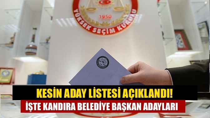 Kesin aday listesi açıklandı! İşte Kandıra Belediye Başkan Adayları