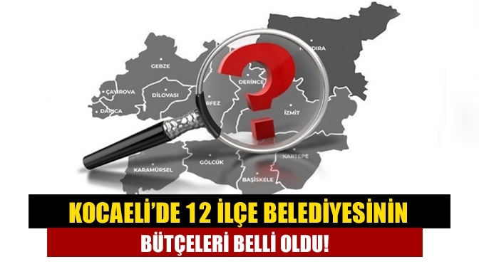 Kocaeli’de 12 ilçe belediyesinin bütçeleri belli oldu!