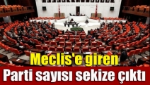 Meclis'e giren parti sayısı sekize çıktı