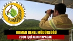 Orman Genel Müdürlüğü 2080 işçi alımı yapacak