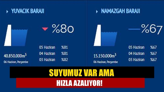 Suyumuz var ama hızla azalıyor!