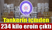 Tankerin içinden 234 kilo eroin çıktı