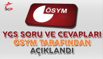 YGS Soru ve Cevapları ÖSYM Tarafından Açıklandı