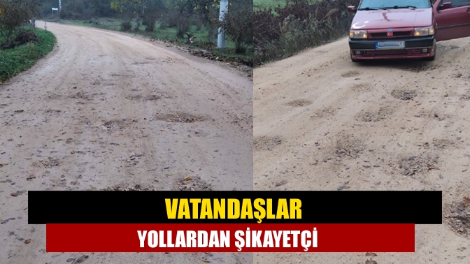 Vatandaşlar bozuk yollardan şikayetçi