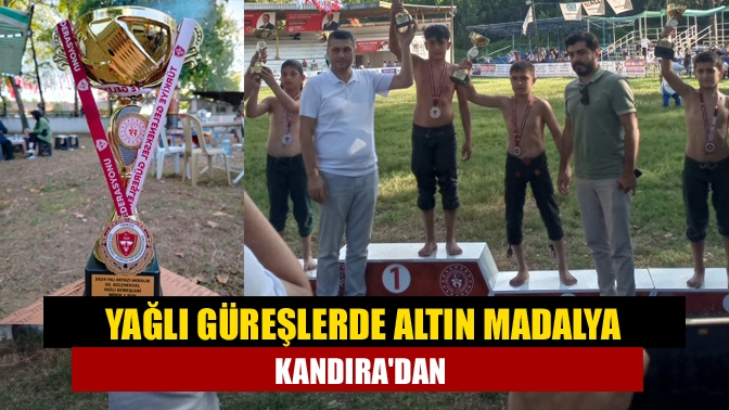 Yağlı güreşlerde altın madalya Kandıra'dan