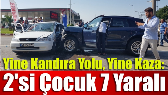 Yine Kandıra yolu, yine kaza: 2'si çocuk 7 yaralı