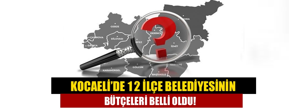 Kocaeli’de 12 ilçe belediyesinin bütçeleri belli oldu!