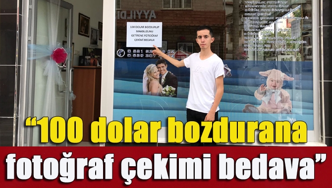 Kandıra’da fotoğrafçılık yapan Aykut Aykuş, 100 dolar bozdurana fotoğraf çekimini