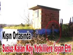 Kandıra Antaplı Köyünde kışın ortasında susuzluk çeken köy halkına günde