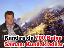 Kandıra’nın Çakırcıali Köyü Kayalar Mahallesinde önceki akşam 700 balyalık fiy