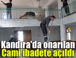 Kandıra ilçesinde çıkan yangında hasar gören cami onarıldı