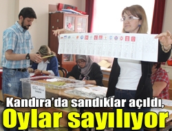 Türkiye genelinde olduğu gibi Kandırada da saat 17.00 itibariyle sandıklar
