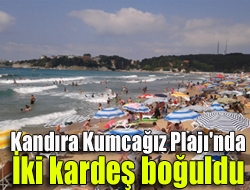 Kandıra Kumcağız sahilinde serinlemek için denize giren iki kardeşten biri