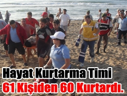 Hayat Kurtarma Timi bu hafta sonunda Kandıra sahillerinde tam 60