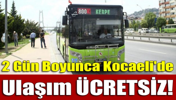 Kocaeli Büyükşehir Belediyesi’ne ait belediye otobüsleri, deniz ulaşım araçlarından vatandaşlar