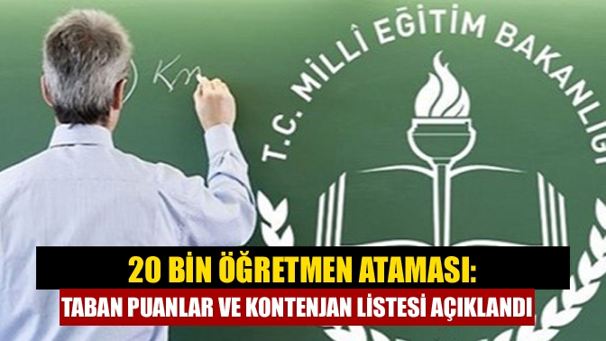 Milli Eğitim Bakanlığının 1 Eylül'deki 20 bin öğretmen atamasına ilişkin