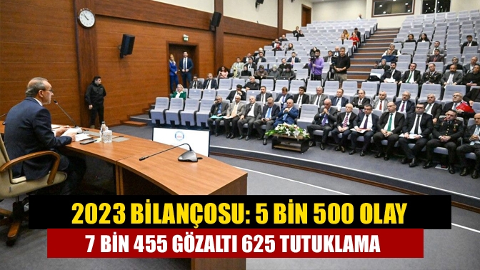 Vali Seddar Yavuz, emniyet ve jandarmanın yıllık asayiş rakamlarını açıkladı.