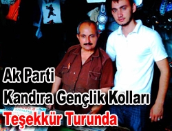 Ak Parti Kandıra gençlik kolları Başkanı İskender Yazıcı ve ekibi