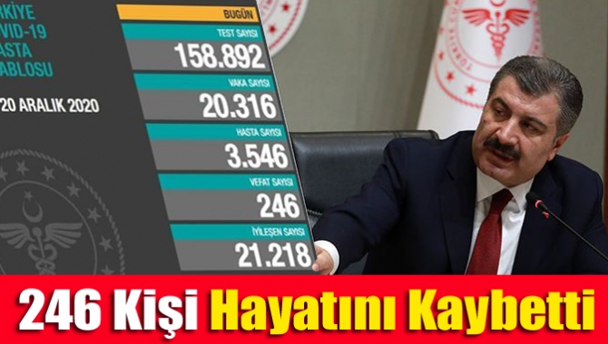 Sağlık Bakanlığı son 24 saatte 246 kişinin korona virüsten hayatını