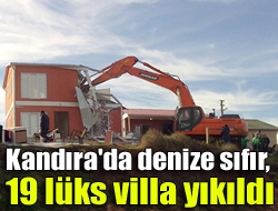 Kandıra Babalı Köyünde imar izni olmadığı belirlenen 19 lüks villa
