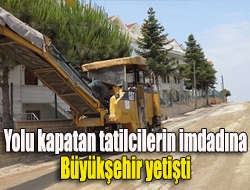 Yüksek tonajlı araçlar yüzünden toz içinde kalan tatilcilerin isyanına Büyükşehir