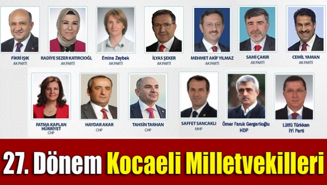 27. Dönem Milletvekili Genel Seçimi'nin kesin olmayan sonuçlarına göre yeni