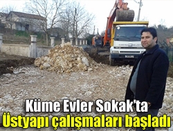 Kandıra Akdurak Mahallesi Küme Evler Sokakta Kandıra Belediyesi ekiplerince üstyapı
