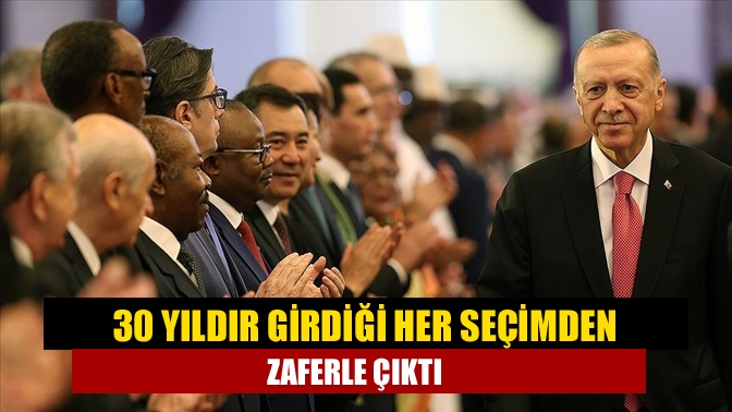 Cumhurbaşkanı Recep Tayyip Erdoğan, 30 yılda 17'nci kez zafer elde