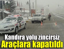 Yoğun kar yağışından en fazla etkilenen yollardan biri olan Kandıra