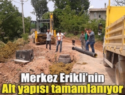 Merkez Erikli Budaklar Mahallesinde alt yapı çalışmaları tüm hızıyla devam